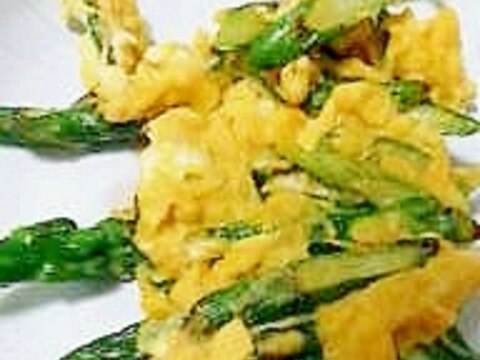 お弁当に アスパラガスの炒り卵 レシピ 作り方 By Gin Hoku 楽天レシピ